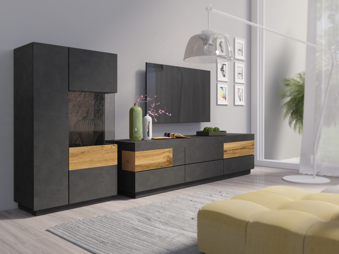 Шкафчик Livlore 104 (Матера серый + Дуб вотан)