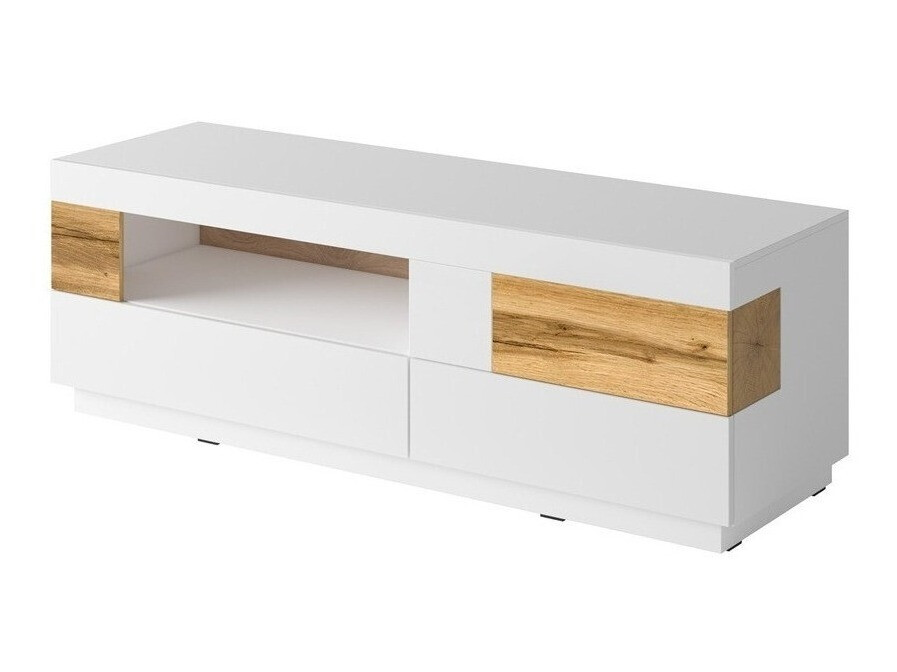 TV galds Livlore 103 (Balts + Glancēts balts + Votan ozols)