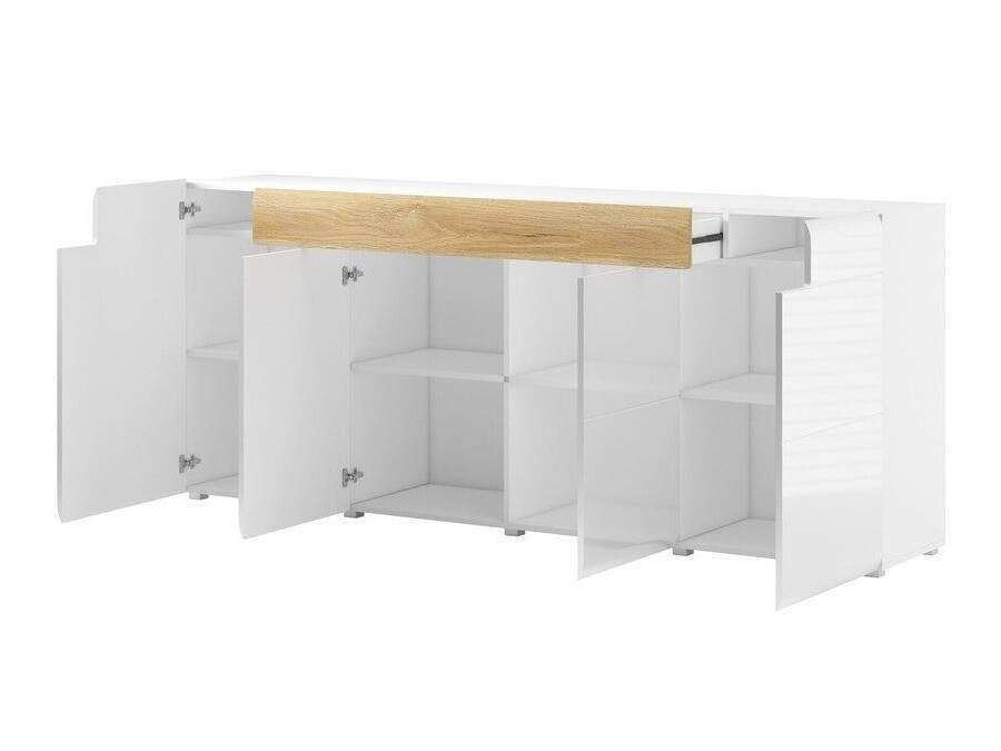 Kumode Torsone 102 (Balts + Glancēts balts + Sanremo ozols)