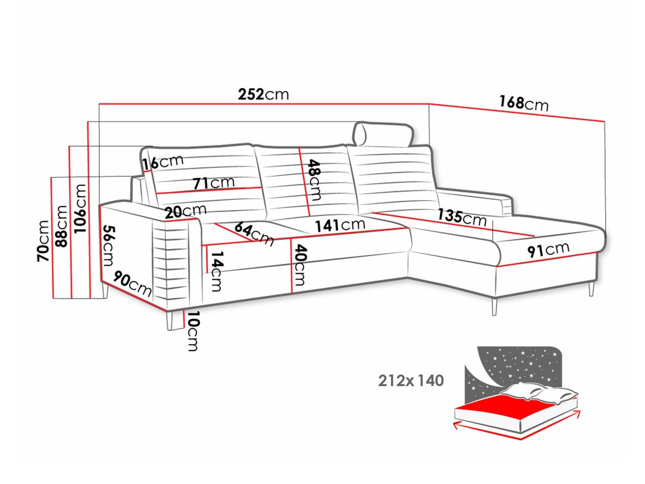 Угловой диван Comfivo 243 (Velluto 27)