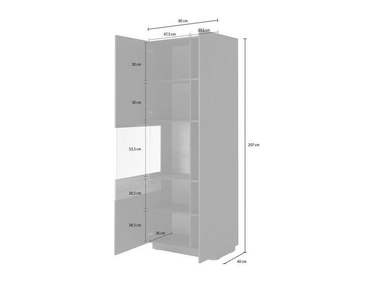 Viesistabas komplekts Livlore 108 (Balts + Glancēts balts + Votan ozols)
