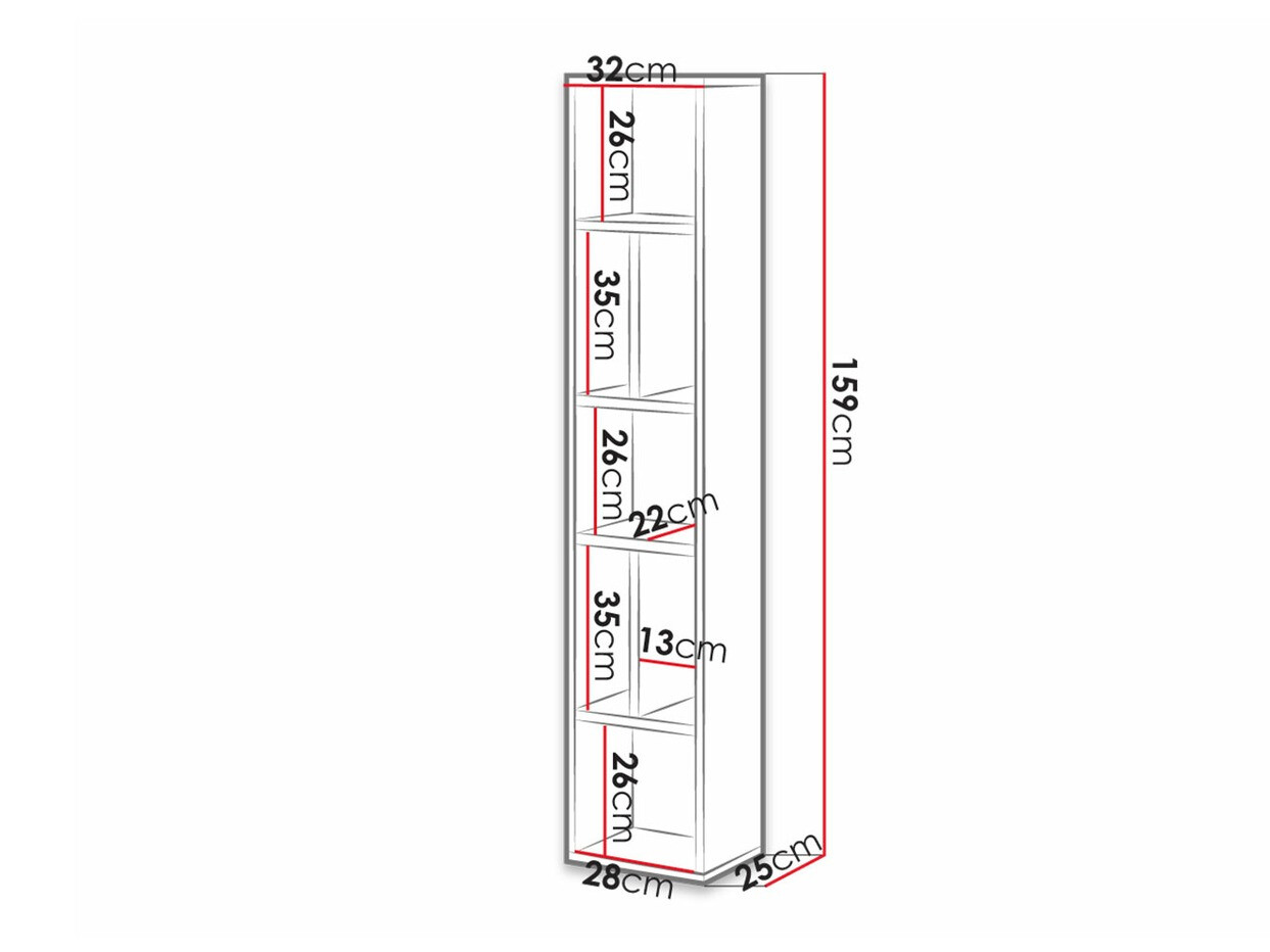 Настенная полка Torsone 106 (Антрацит + Gloss антрацит + Внук дуб)