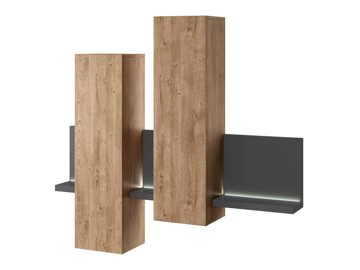 Настенные шкафы Lutiva 101 (Антрацит + Ribbec дуб)