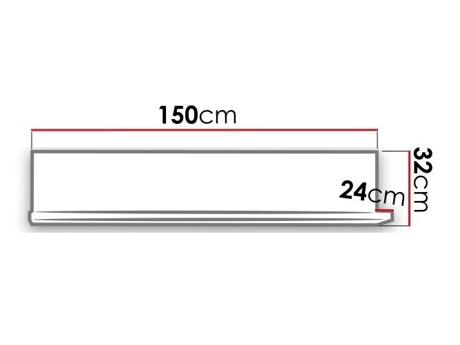 Piekarams plaukts Lutiva 102 (Antracīts)