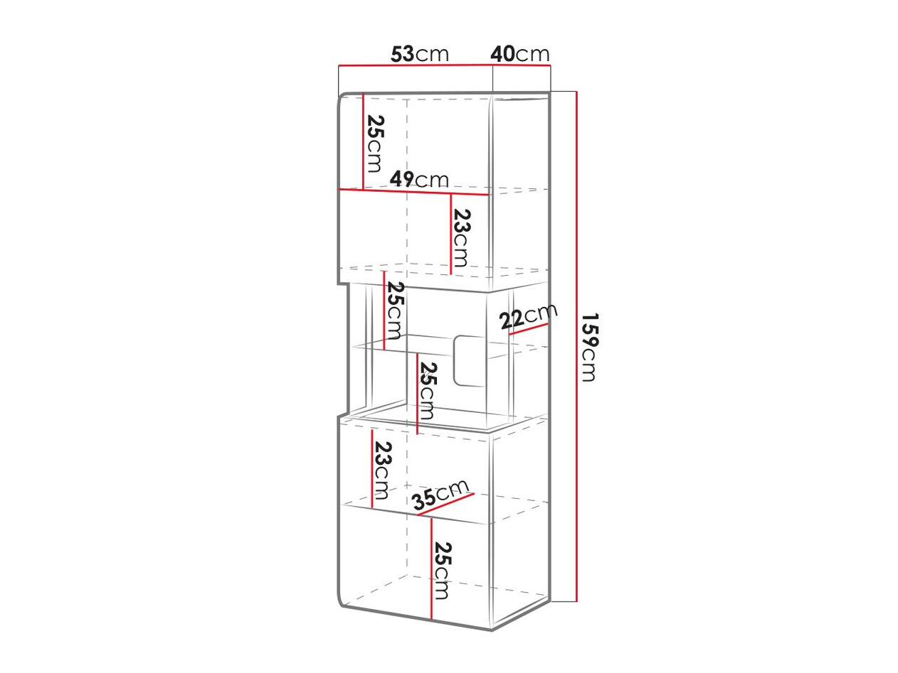 Piekarams plaukts Torsone 109 (Antracīts + Gloss antracīts + Grandson ozols)