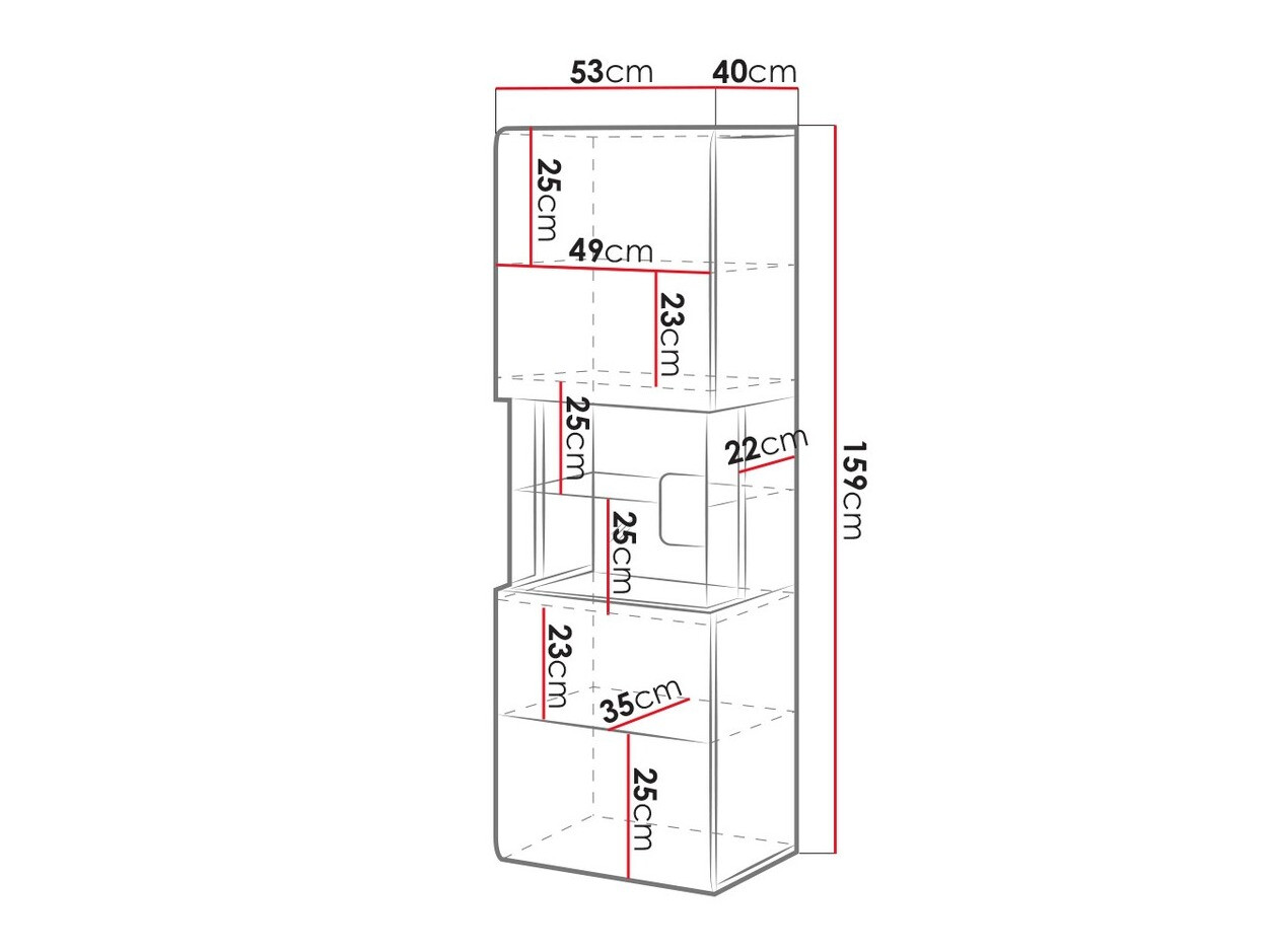 Piekarams plaukts Torsone 109 (Balts + Glancēts balts + Sanremo ozols)