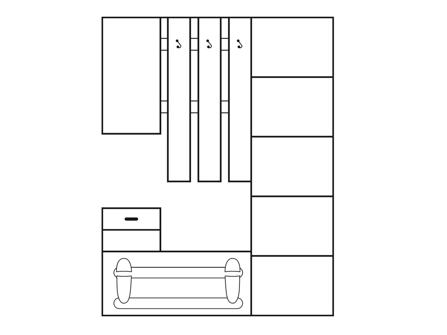 Прихожая Gilroy 106 (Craft Tabaco дуб + Крем)