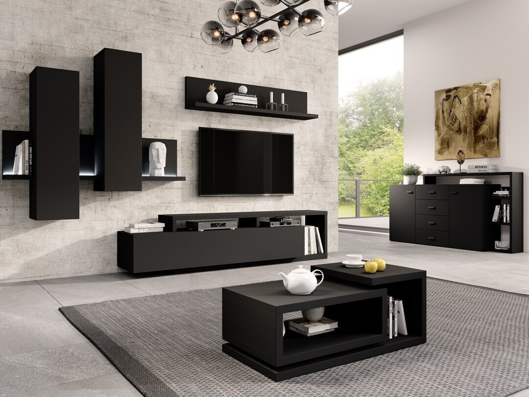 Žurnālu galdiņš Lutiva 104 (Matēts melns)