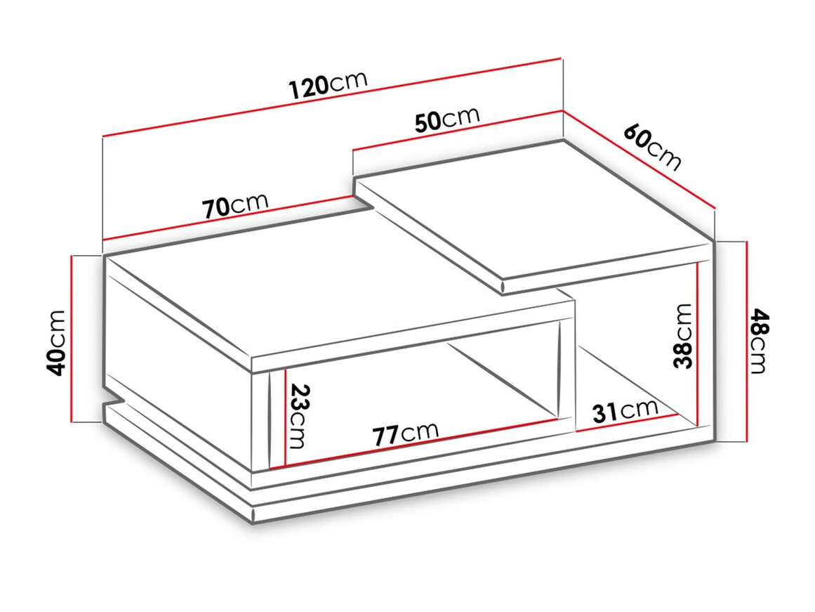 Žurnālu galdiņš Lutiva 104 (Matēts melns)