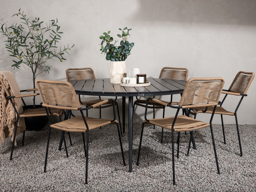 Dārza galds Dallas 2832 (Melns)