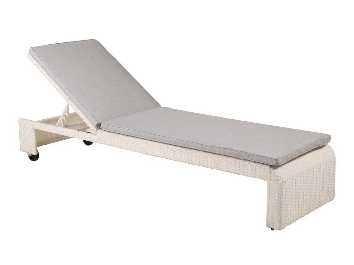 Sauļošanās krēsls Dallas 771 (Balts + Pelēks)