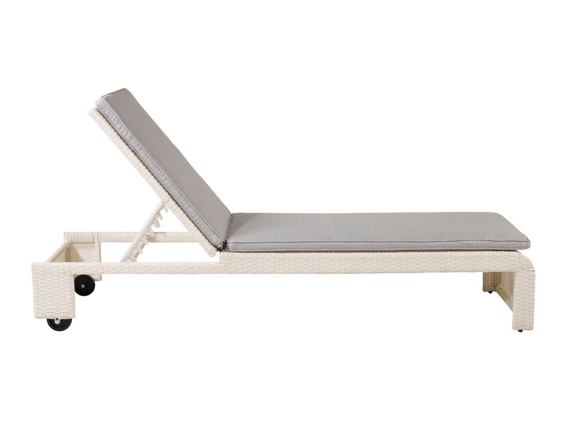 Sauļošanās krēsls Dallas 771 (Balts + Pelēks)