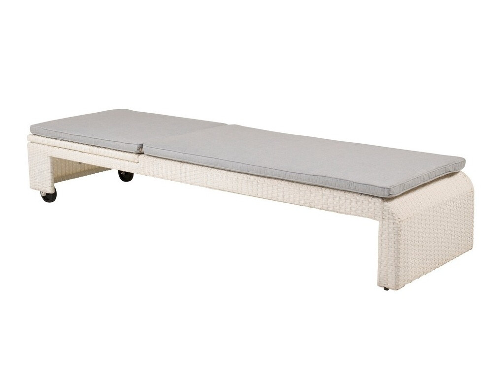 Sauļošanās krēsls Dallas 771 (Balts + Pelēks)