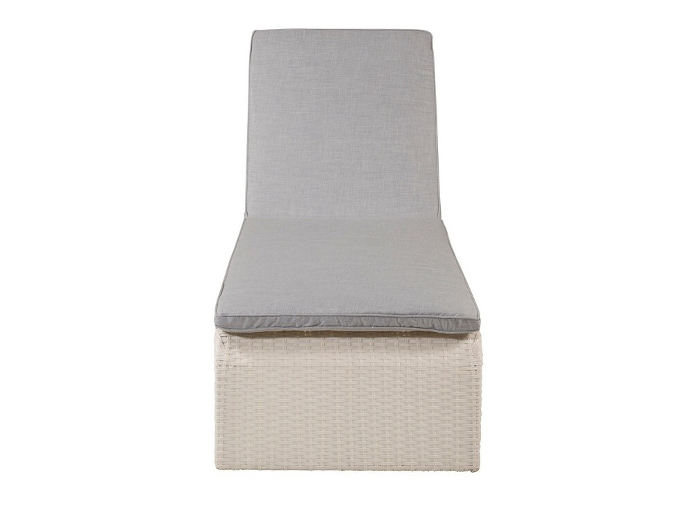 Sauļošanās krēsls Dallas 771 (Balts + Pelēks)