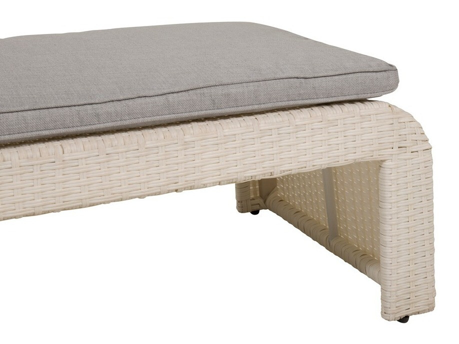 Sauļošanās krēsls Dallas 771 (Balts + Pelēks)