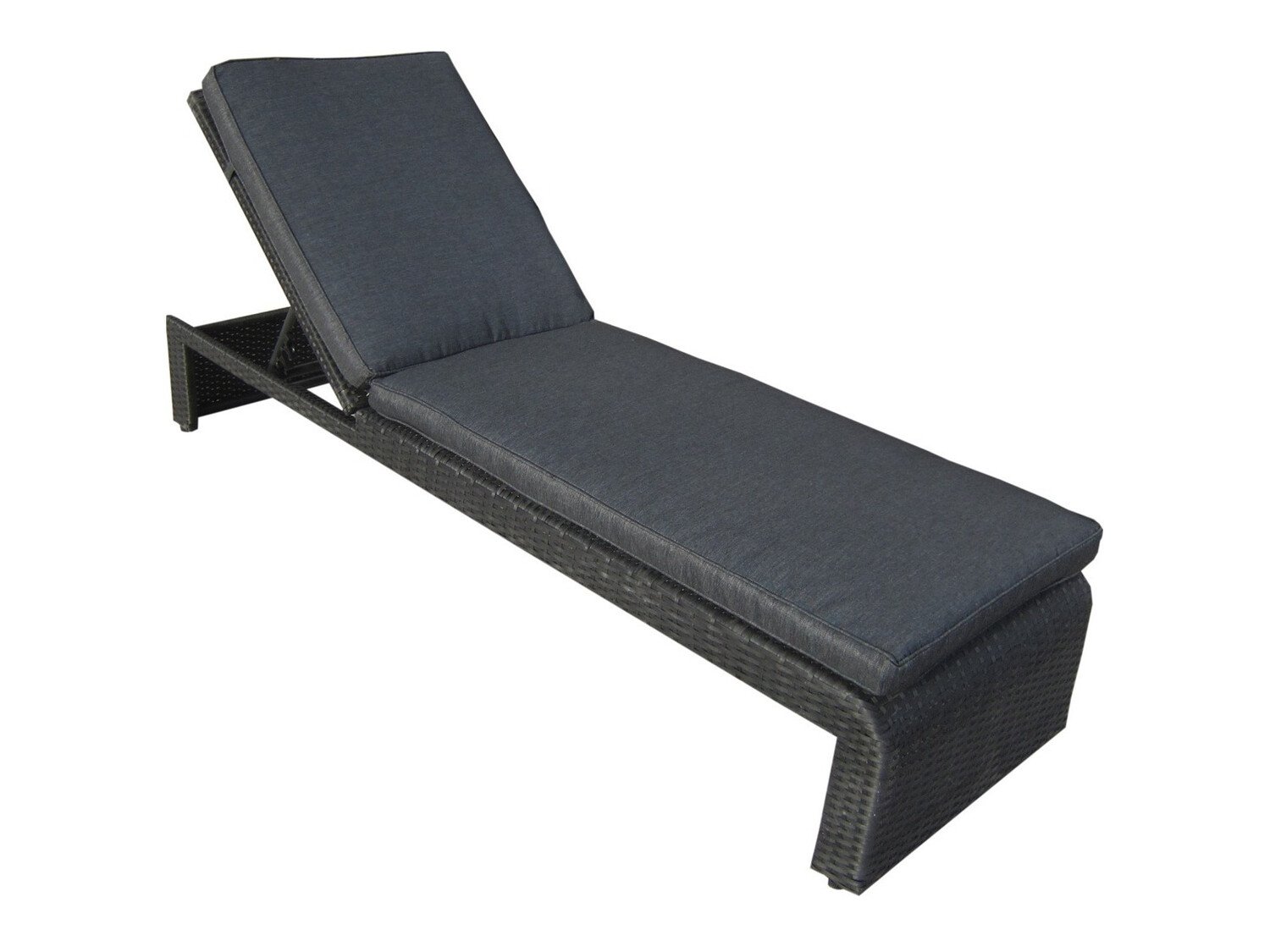 Sauļošanās krēsls Dallas 771 (Melns + Pelēks)