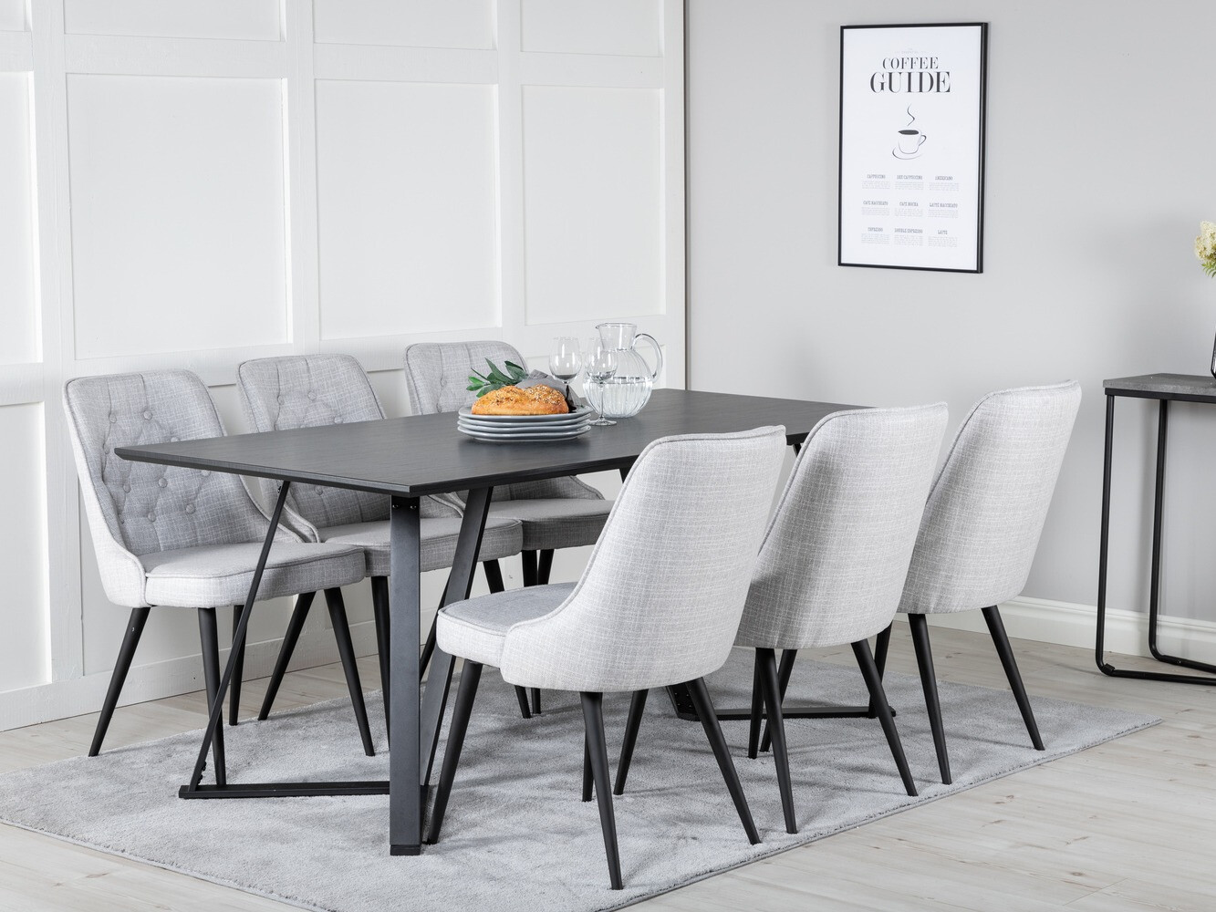 Ēdamistabas komplekts Dallas 1629 (Pelēks)