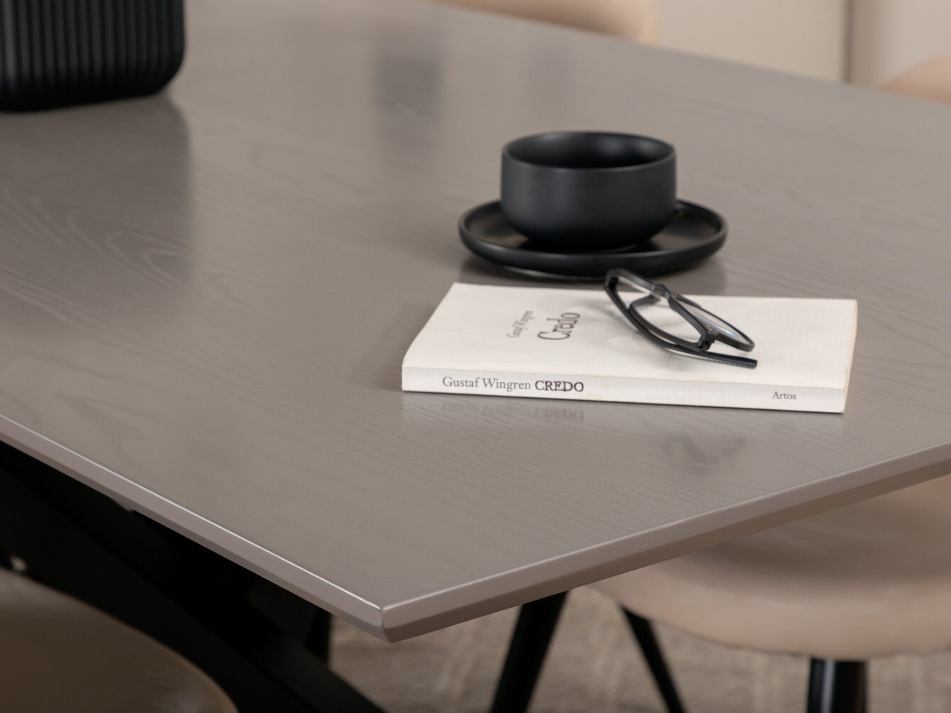 Ēdamistabas komplekts Dallas 3035 (Krēms + Melns)