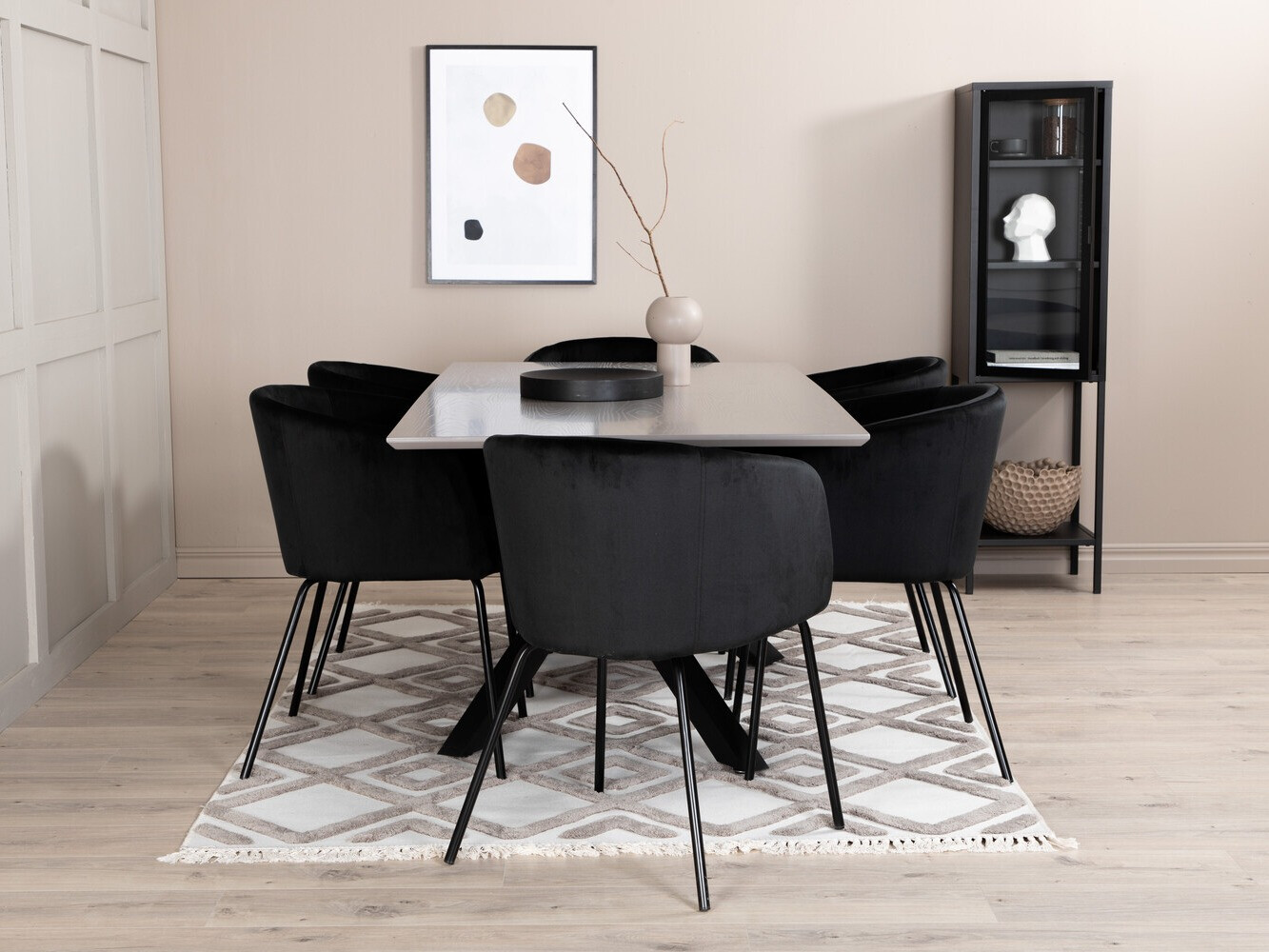 Ēdamistabas komplekts Dallas 3036 (Melns)