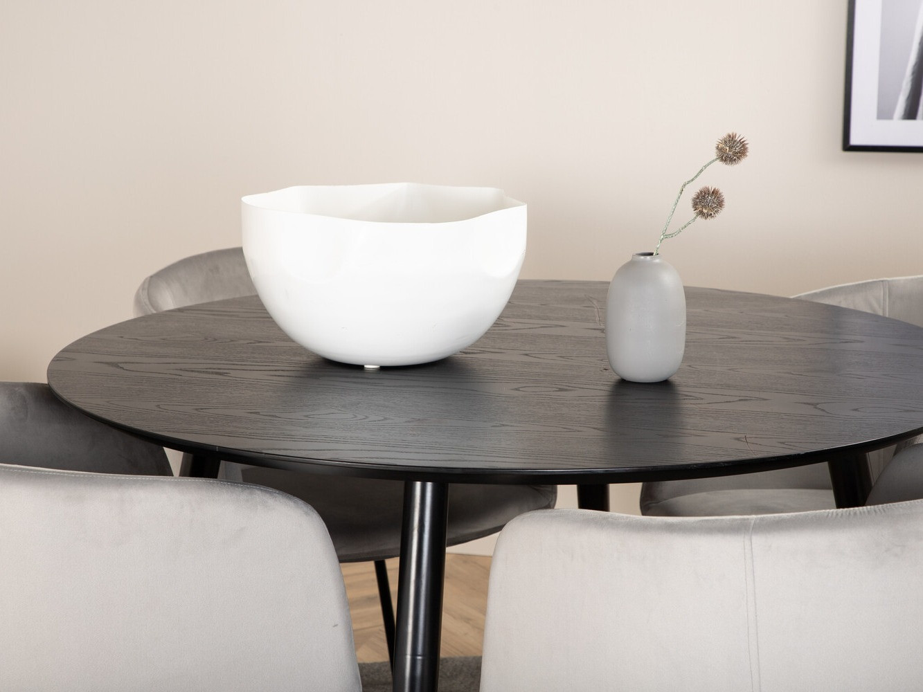 Обеденный гарнитур Dallas 2539 (Светло-серый + Чёрный)