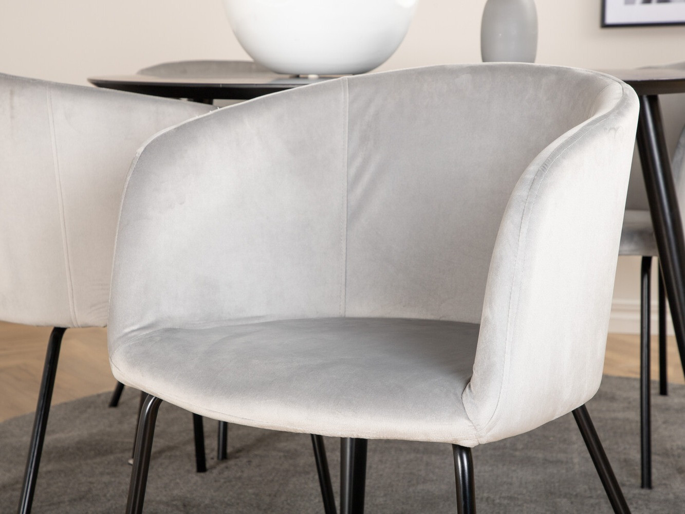 Обеденный гарнитур Dallas 2539 (Светло-серый + Чёрный)