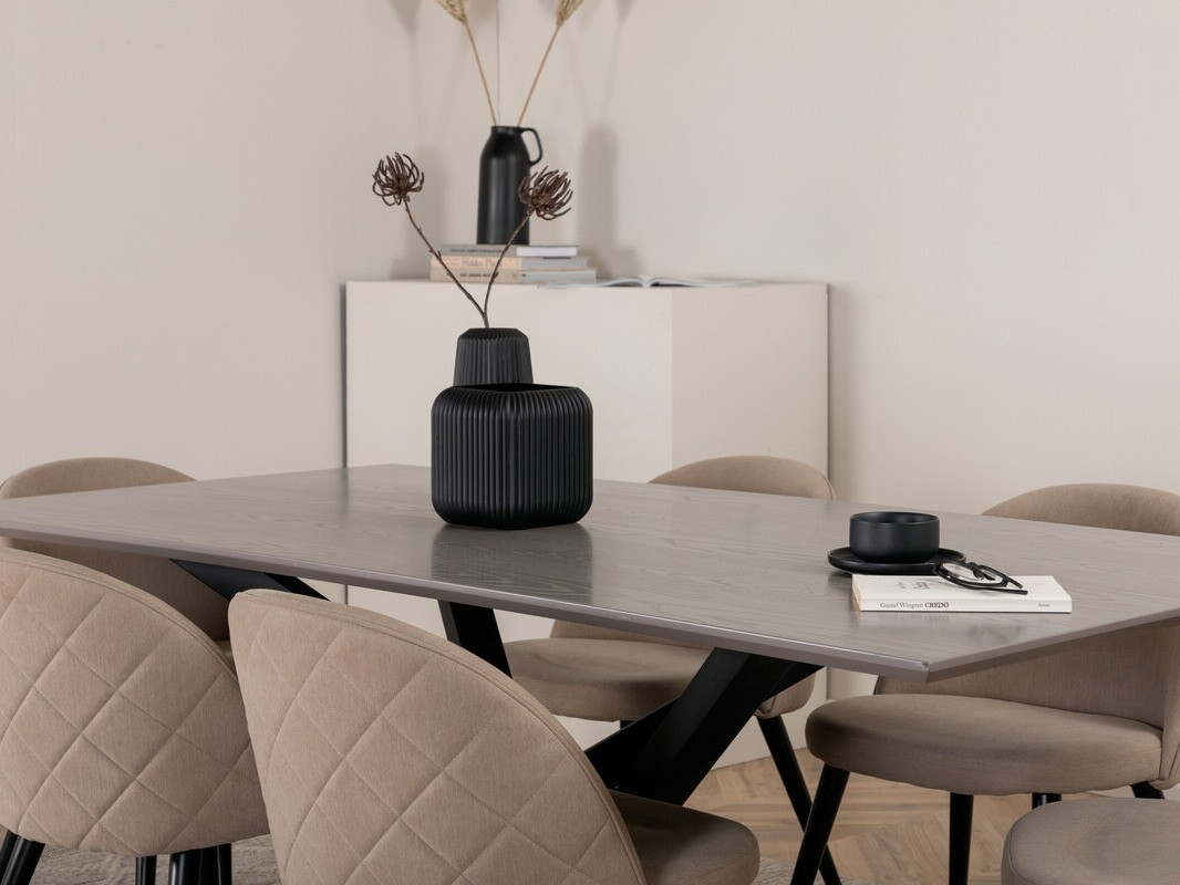 Обеденный гарнитур Dallas 3035 (Бежевый + Чёрный)