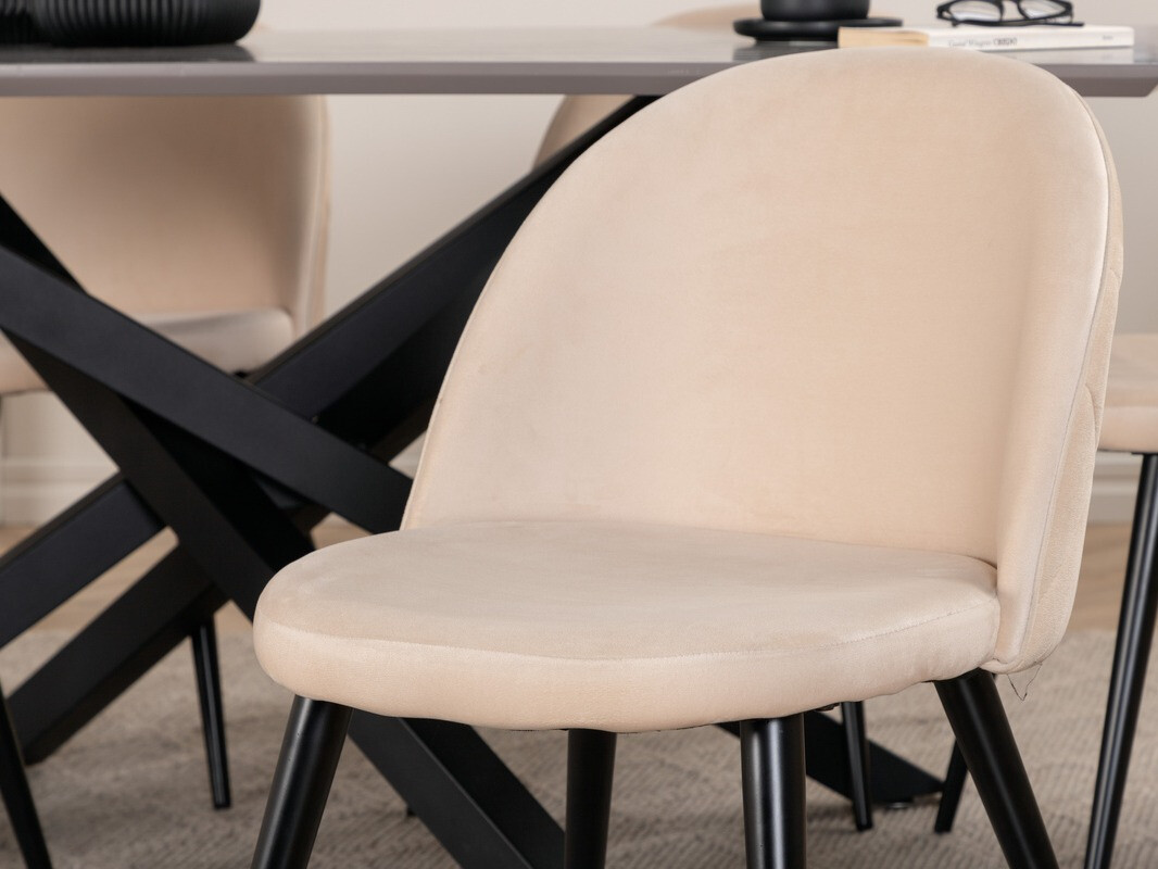 Обеденный гарнитур Dallas 3035 (Крем + Чёрный)