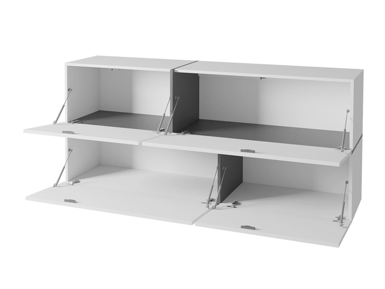 Настенные шкафы Charlotte 100 (Чёрный + Глянцевый черный + Белый)