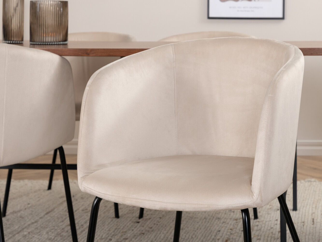 Обеденный гарнитур Dallas 2793 (Крем + Чёрный)