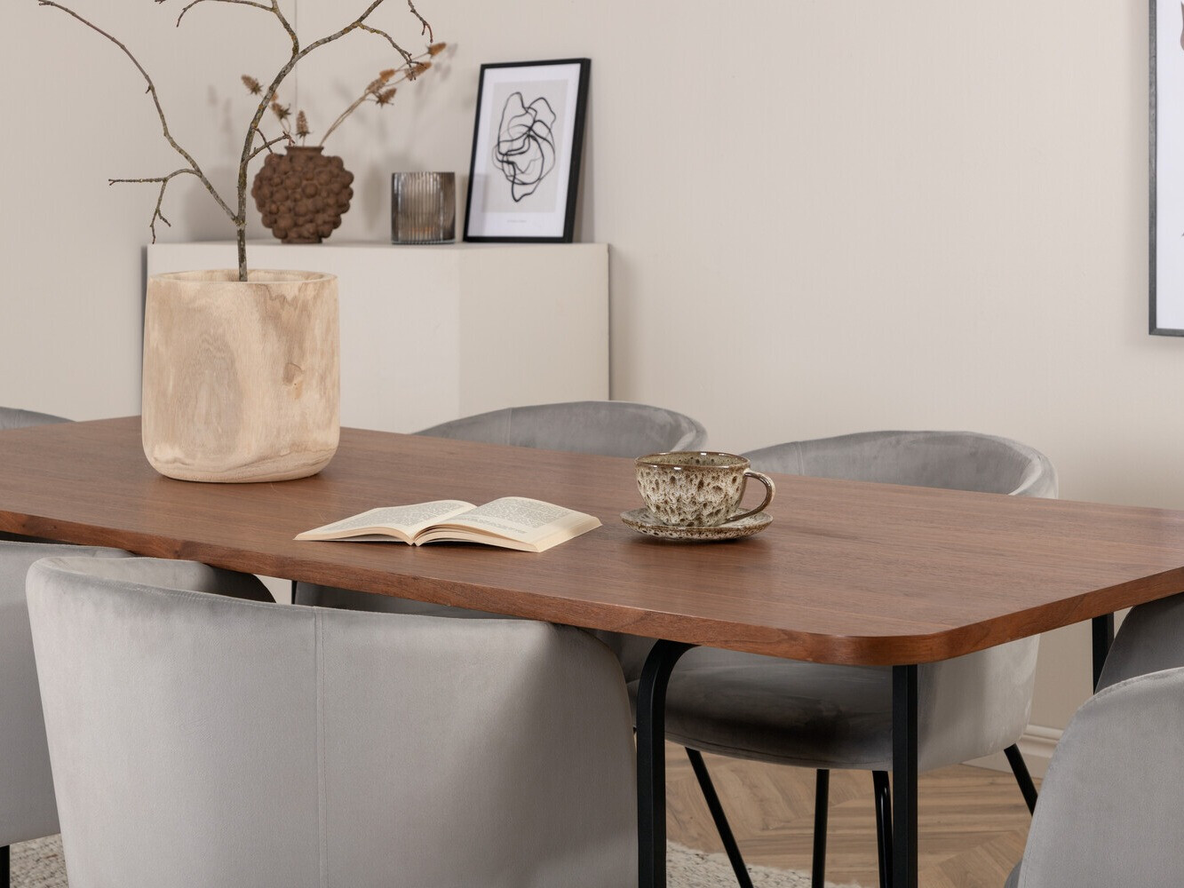 Обеденный гарнитур Dallas 2793 (Серый + Чёрный)