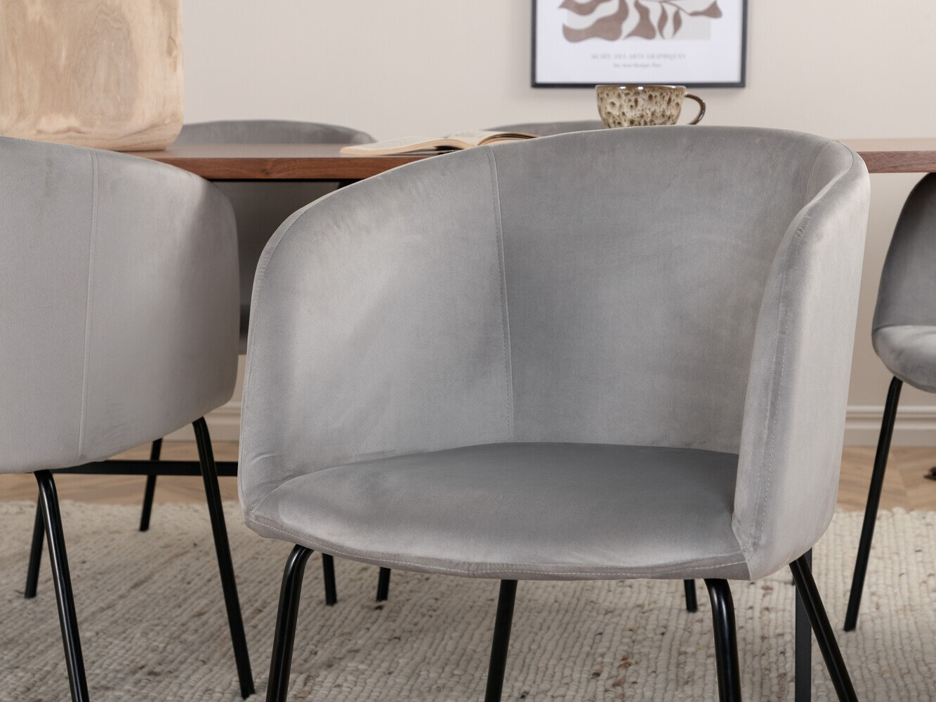 Обеденный гарнитур Dallas 2793 (Серый + Чёрный)