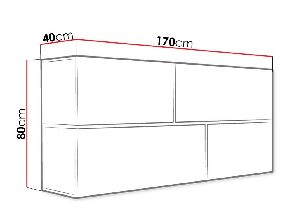 Piekarams skapītis Charlotte 100 (Melns + Glancēts melns + Balts)
