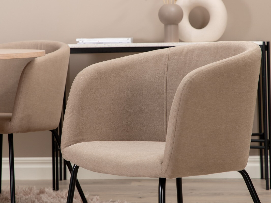 Ēdamistabas komplekts Dallas 2557 (Bēšs + Melns)