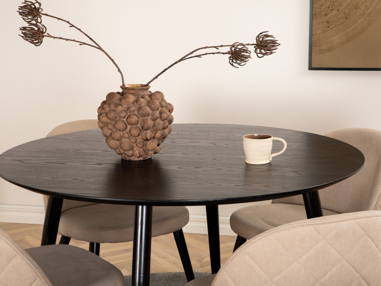 Обеденный гарнитур Dallas 2545 (Бежевый + Чёрный)