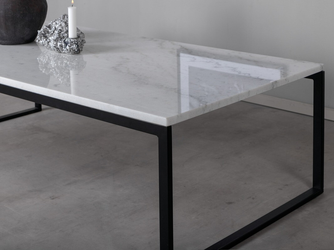 Журнальный столик Dallas 179 (Белый мрамор + Чёрный)