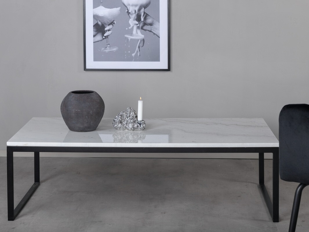 Журнальный столик Dallas 179 (Белый мрамор + Чёрный)