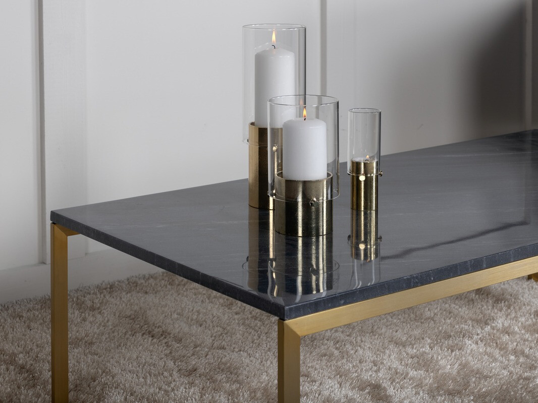 Журнальный столик Dallas 179 (Серый мрамор + Золотой)