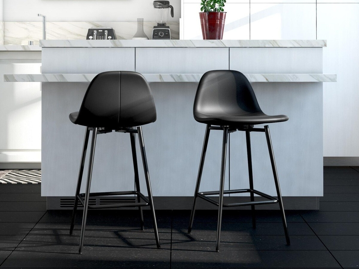 Низкий барный стул Tulsa 188 (Чёрный)