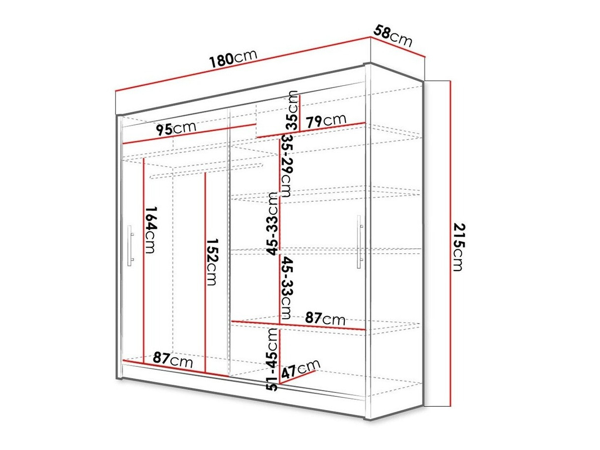 Skapis Closico Pallor I (Melns)