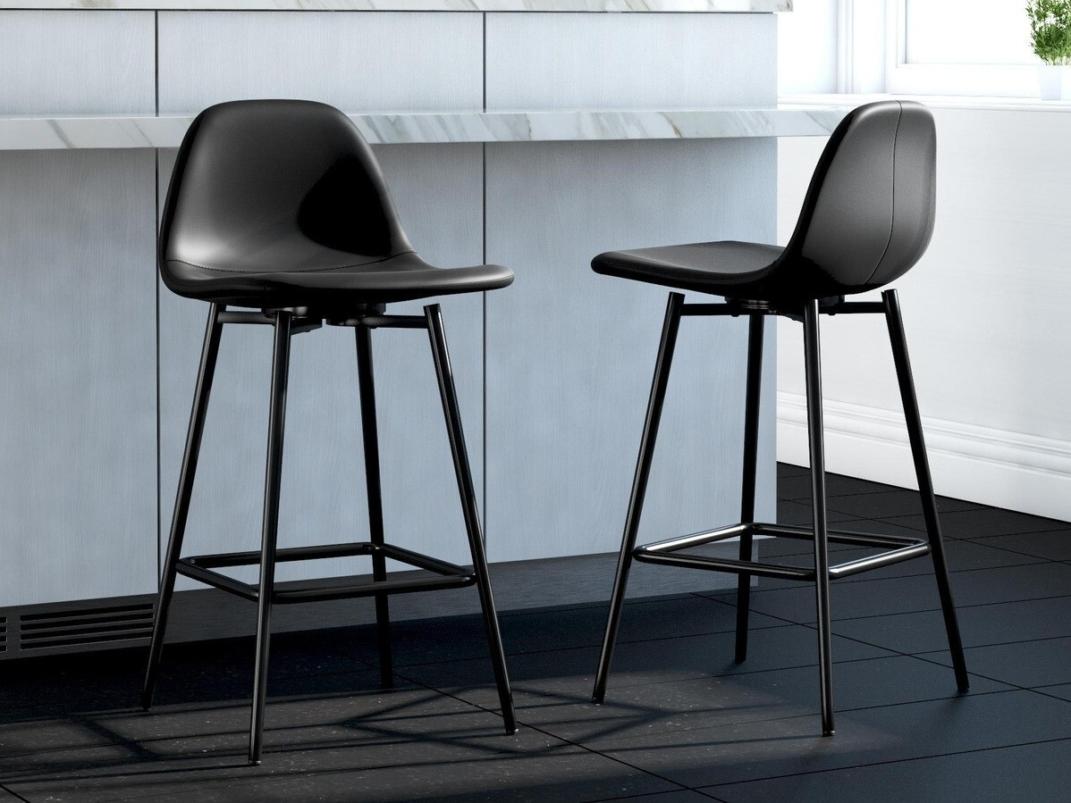 Zemais bāra krēsls Tulsa 188 (Melns)