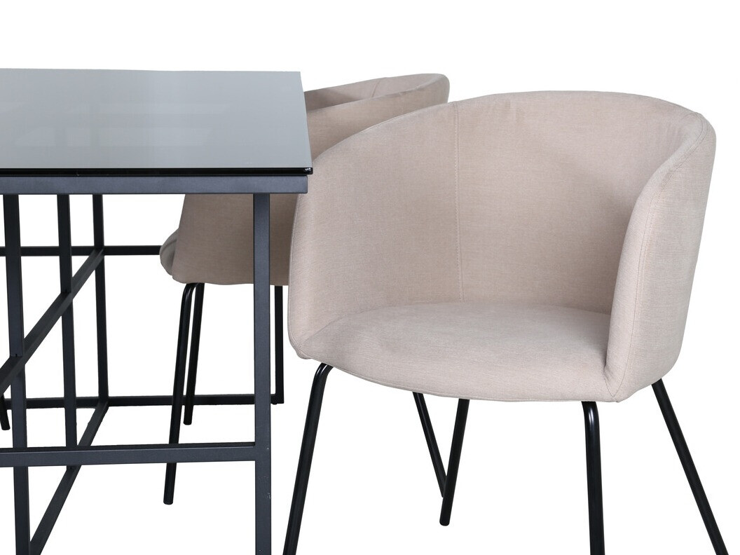 Ēdamistabas komplekts Dallas 3044 (Krēms + Melns)