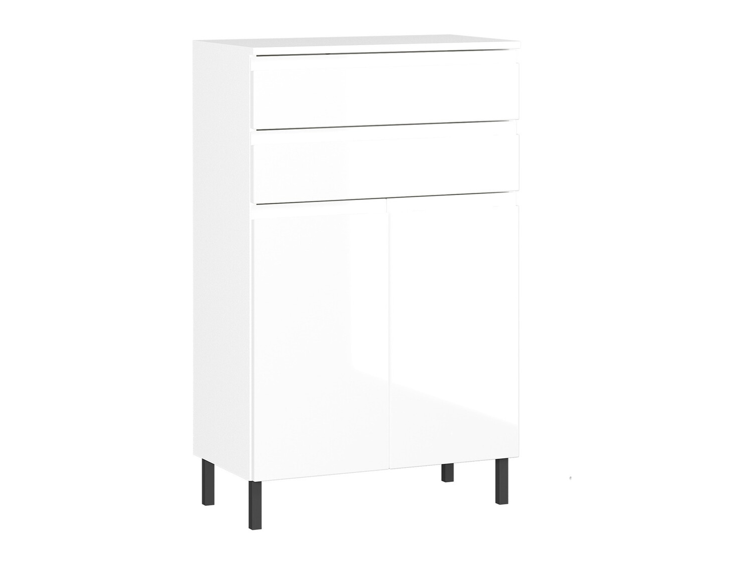 Hапольные шкафчик для ванной Talmira 104 (Белый + Глянцевый белый)