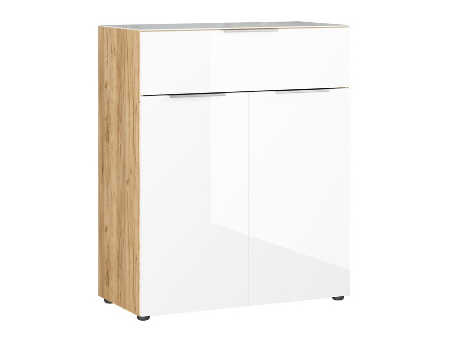 Kumode Sacramento 301 (Navarra ozols + Glancēts balts)