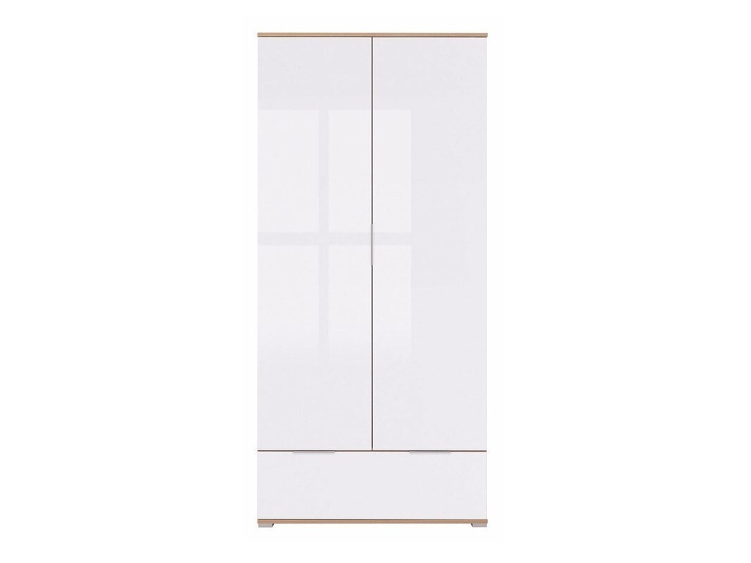 Skapis Tivetra 111 (Votan ozols + Glancēts balts)