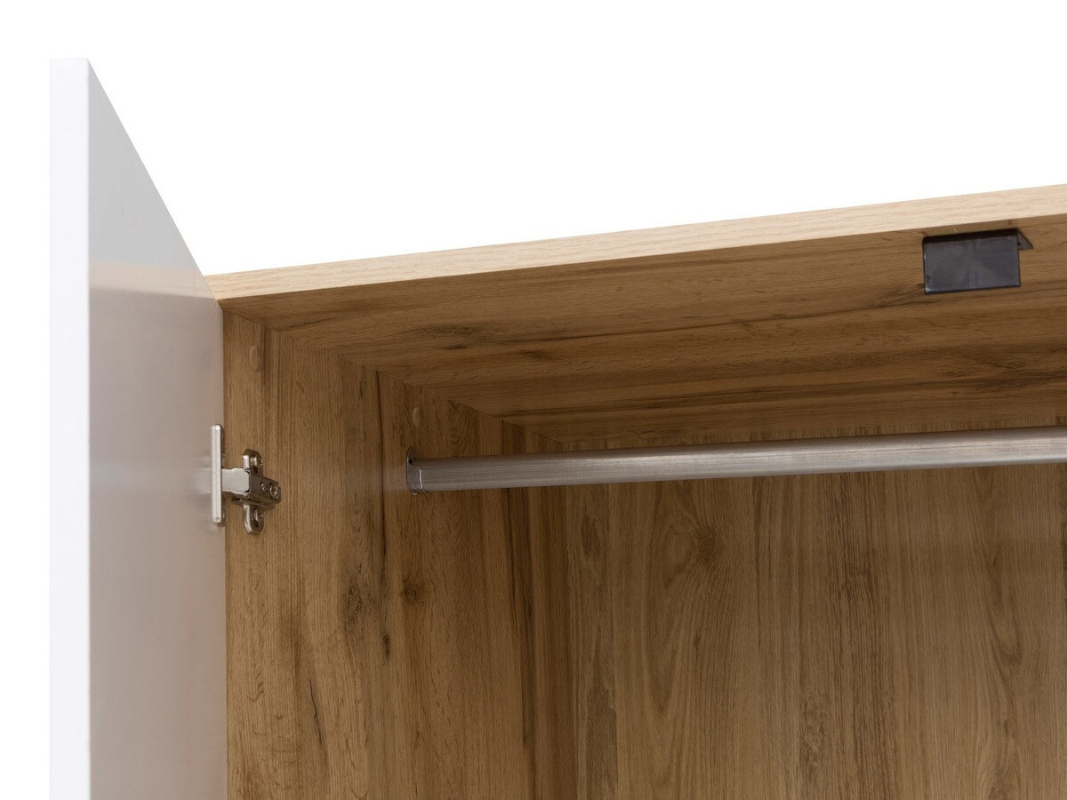 Skapis Tivetra 111 (Votan ozols + Glancēts balts)