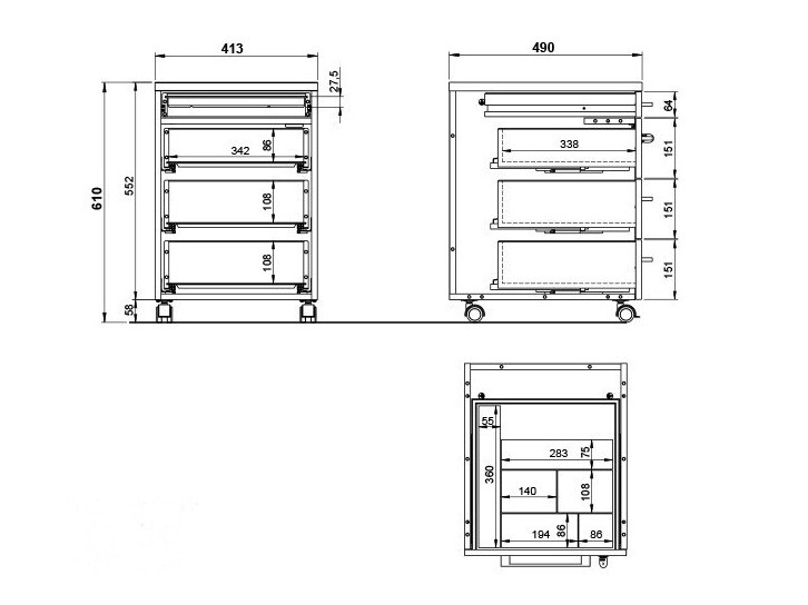 Atvilktņu bloks Eliromo 107 (Grafīts + Grandson ozols)