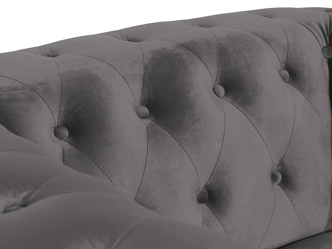 Chesterfield krēsls Manor House Ophfenu 100 (Tumši pelēks)