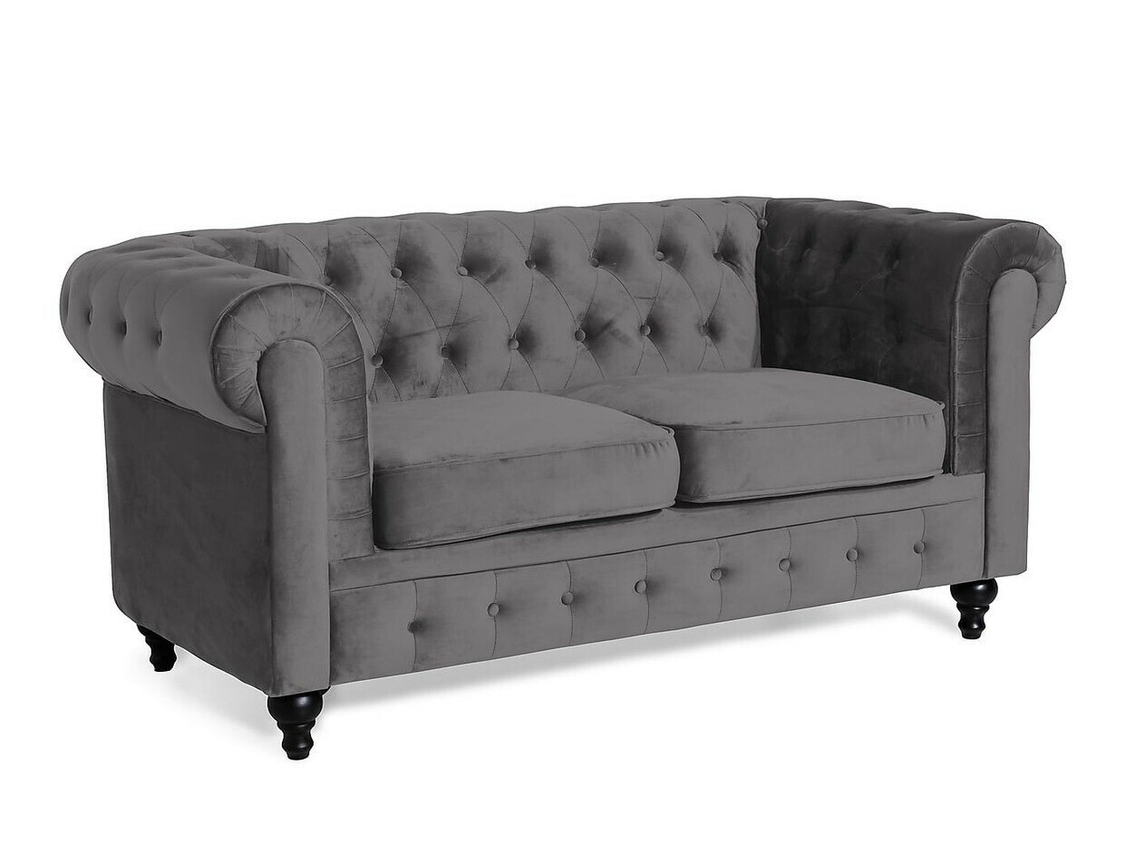 Chesterfield mīksto mēbeļu komplekts Manor House Ophfenu 110 (Tumši pelēks)