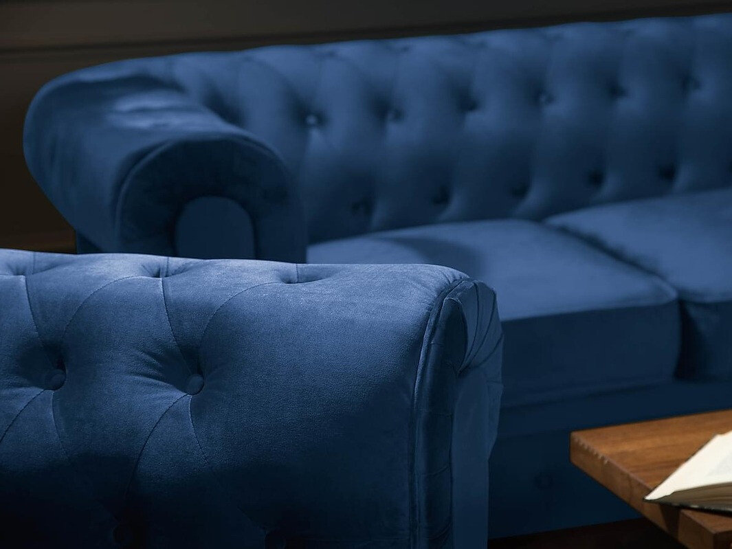 Комплект мягкой мебели Chesterfield Manor House Ophfenu 110 (Синий)