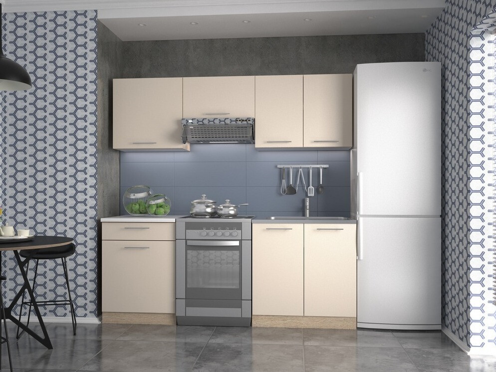 Кухонный гарнитур Houston 857 (Крем + Сонома Дуб)